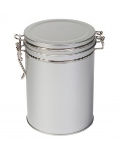 Round tea can 200 Grs. silver